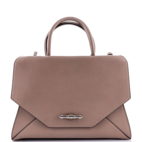 Givenchy Obsedia Satchel Leather Medium Neutral - Picture 1 of 8